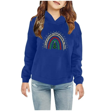 

YYYTop Graphic Hoodies Pullover Sweaters for Girl Toddler Baby Boy s Girl s Hoodie Children s Casual Christmas Lattice Print Sweatshirt for The Baby Gift Teen Girl Clothes Sweatshirts Under $10