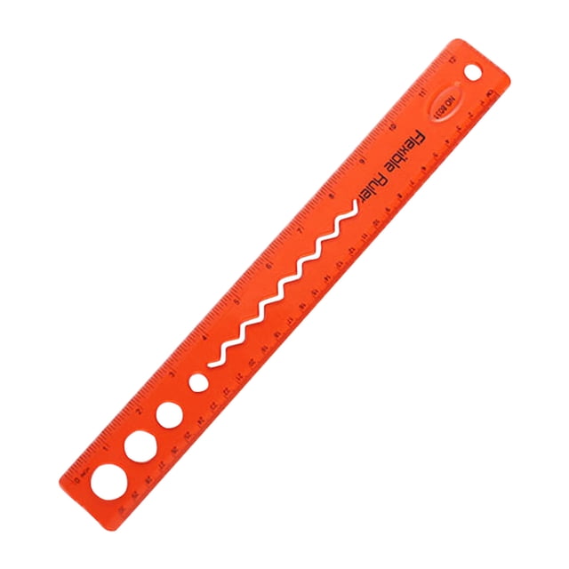NAOJIE Ruler 12 Inch,Flexible Ruler 12 Inch,Ruler,30cm / 12in Plastic Shatterproof Ruler Soft And Flexible Ruler for Schools,Children And Adults-Red