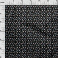 thumbnail image 3 of oneOone Coton Popeline Tissu Noir Robe Florale Tissu Tissu Imprimé par la Cour 56 Pouces de Large, 3 of 4