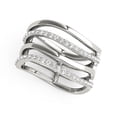 thumbnail image 1 of 14k White Gold Multiple Band Design Ring Diamonds (3/8 cttw) Size 4.5, 1 of 4