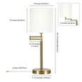 thumbnail image 2 of Evelyn&Zoe Moby Contemporary Metal Table Lamp with Swing Arm, Brass, 2 of 11