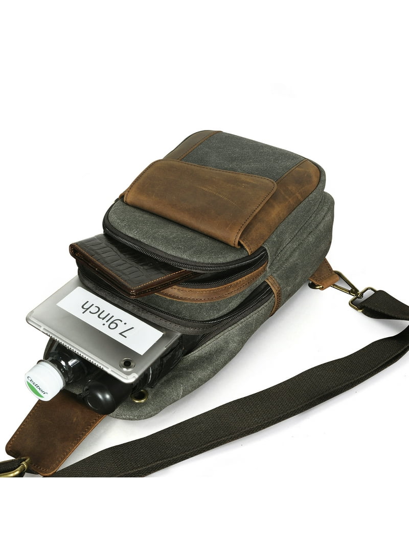 Le'aokuu Mens Womens Canvas And Genuine Leather Outdoor Casual