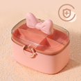 thumbnail image 4 of Caja de almacenamiento de accesorios para el cabello Organizador de joyas con bandeja extraíble Contenedor para Rosado, 4 of 9