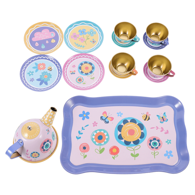 MasteelfCA Kid Pretend Toys Simulation Tea Pot Tea Cup Pretend Tea Pot Set (Assorted Color)