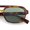 Tortoise Frame - Green Lens, variant on SA106 Snug Double Bridge Flat Top Retro Square Aviator Sunglasses / Tortoise - Black