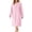 Pink, variant on SHTXOZHI Womens Winter Flannel Nightgown Warm Long Sleeve Print Sleepwear Trendy Fleece Crew Neck Homewear Sleepshirt