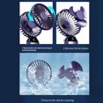 thumbnail image 4 of Injueey El pequeño ventilador del ABS portátil con el tenedor desmontable del teléfono de la versatilidad máxima de la cuerda de la Electrodomésticos D14azul oscuro 2000M, 4 of 6