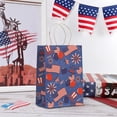 thumbnail image 1 of Uklsqma Independence Day Gift Bags | 12 Pack Red White Blue Kraft Paper Tote Bags | Durable Twisted Rope Handles | Large Capacity Square Bottom | Fourth of July Party Favor Bags | Gift Packaging Sho, 1 of 6