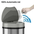 thumbnail image 4 of iTouchless Stainless Steel Sensor Trash Can with AbsorbX Odor Control 13 gallon Silver IT13HX, 4 of 7