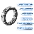 thumbnail image 5 of Unique Bargains 6017DDU Deep Groove Ball Bearings 85x130x22mm 1 Pc Lubricated Bearings Scooter Skateboard Wheel, 5 of 6