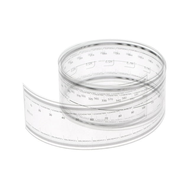 Unique Bargains Film Flexible Ruler 60cm 0.1mm Scale with R Angle & Width Lines PET Plastic Folding Straight Ruler