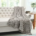thumbnail image 5 of Home Soft Things Super Soft Decorative Throw Blanket - Light Brown - 60" x 80" Jumbo, 5 of 8
