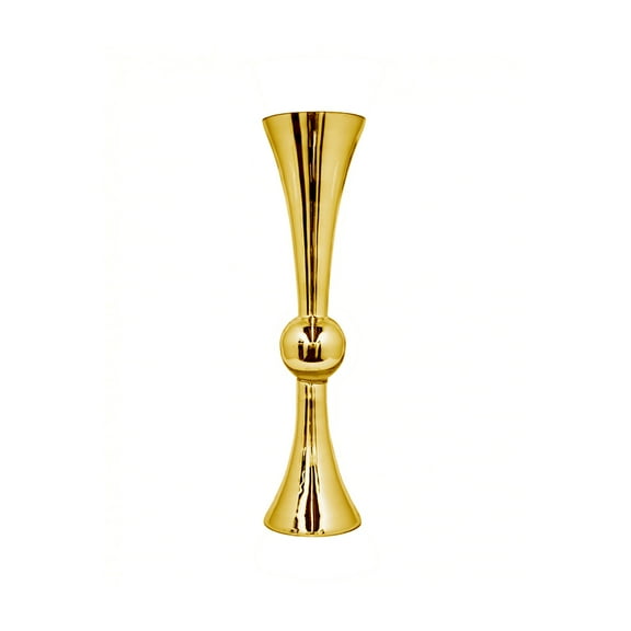WGV Gold Reversible Trumpet Vase - 9" Wide x 35" Height, Good quality, Heavy Weighted Base - 1 Pc