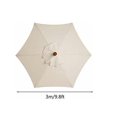 thumbnail image 5 of (noir)parasol De Jardin Avec 6 Baleines Robustes, Parasol De Plage, Abri De Jardin, Pour Balcon, Terrasse, Terrasse, Piscine (diamtre 3 M), 5 of 5