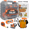 Li'l-Gen Kids Tool Set with Book, 16 Pieces Tools Plus Case - Includes Oliver's Surprise Project! Book Pretend Play Toys for Boys and Girls Age 3+