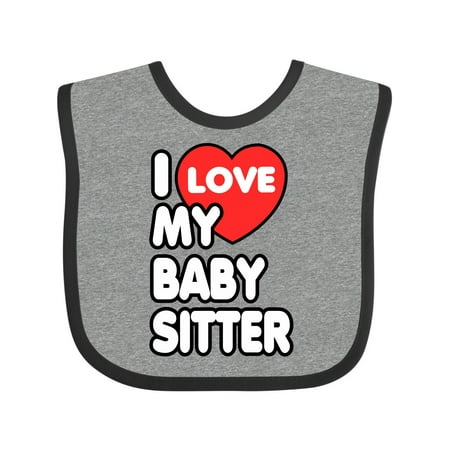 

Inktastic I Love My Baby Sitter Boys or Girls Baby Bib