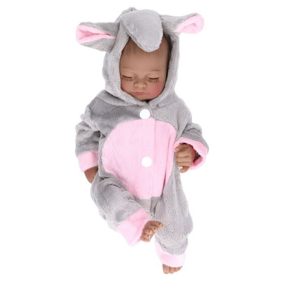 Baby Doll, 10 Inch Children Lovely Lifelike Soft Silicone Infant Doll, Perfect Gift For Kids At Birthday Party, New Year, Christmas Etc