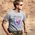 thumbnail image 4 of Jollimate Butterfly Graphic Shirt, Believe In Who You Are Quote Tee, Floral Inspiration Shirt, 4 of 6