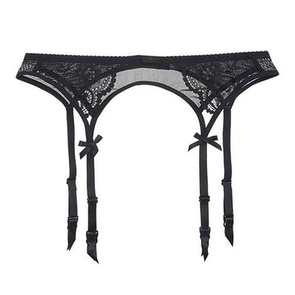 Peiiwdc Lace Garter Belts/ Suspender Belt with 4 Straps and Clip for Women's Stockings/Lingerie