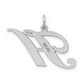 thumbnail image 3 of FJC Finejewelers Sterling Silver Large Fancy Script Initial H Charm, 3 of 4
