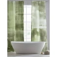 thumbnail image 5 of Collage Art Sheer Curtains 108 Inches Long 2 Panels Abstract Green Oil Painting Texture Vintage Light Filtering Semi Sheer Window Curtains Drapes for Bedroom Living Room 52"x108", 5 of 7