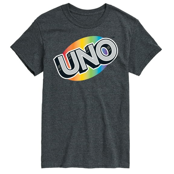 Uno - Rainbow Logo- Men's Short Sleeve Graphic T-Shirt