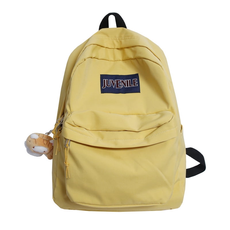 Yellow satchel unisex backpack, with attached accessories - Walmart.ca