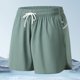 thumbnail image 1 of pstuiky Pantalones cortos para hombre, Pantalones cortos de trabajo de pierna recta, holgados y cómodos, de color liso, a la moda y para tiempo libre para hombre, 1 of 4