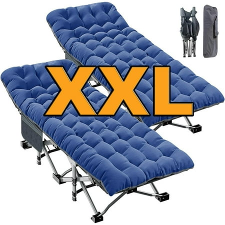Slsy 2 Pack Oversized XXL Folding Bed Cot with 3.3 Inch 2 Sided ...