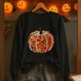 thumbnail image 2 of Lcziwo Halloween Sequin Sweatshirts for Women Funny Pumpkin Print Pullover Long Sleeve Crew Neck Tops Thanksgiving Fall Winter Fashion Outfits Black,XXL, 2 of 6