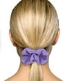 thumbnail image 3 of Scrunchies Cotton Knit Standard Size 3-Pack Ponytail Holder Made in USA Scrunchie King Purple Light, 3 of 5