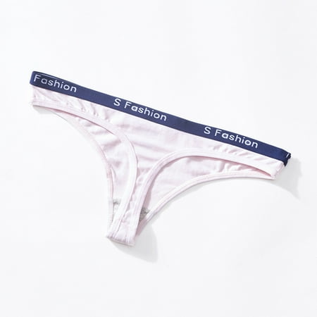

qazqa womens comfortable cotton panties seamless panties low waist thong pink xl