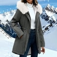thumbnail image 2 of Meichang Winter Coats for Women Sherpa Fleece Lined Parkas Petite Women Anoraks Thicken Warm Zip Up Jacket Outerwear with Faux Fur Hood, 2 of 10
