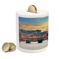thumbnail image 2 of Italy Piggy Bank, Vatican Rome View in the Evening Landmark Travel Italian Destination Image Print, Ceramic Coin Bank Money Box for Cash Saving, 3.6" X 3.2", Blue Pink, by Ambesonne, 2 of 4