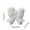 White, variant on Ceramic Bow-Shaped Flower Vase - Decorative Floral Arrangement Vase for Home Living Room Table and Interior Decoration