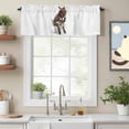 thumbnail image 2 of Donkey Sitting on The Toilet Thinking Valance Curtain Abstract Funny Animal Window Valances Rod Pocket Short Curtains Window Treatments for Kitchen Bedroom Bathroom Laundry 56" x 16", 2 of 9