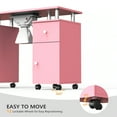 thumbnail image 6 of Ktaxon Double Nail Desk with Electric Dust Collectors, 5 Drawers, 2 Cabinets, Pink, 6 of 8