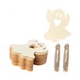thumbnail image 2 of 20 colgantes de madera con forma de fantasma y cuerdas de cáñamo para manualidades, suministros para fiestas, accesorios decorativos, virutas de, 2 of 9