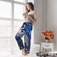 thumbnail image 5 of Salouo Blue Heron Floral Garden Print Women's Pajama Pants Casual Loose Sweatpants PJs Flowy Pants Drawstring Palazzo for Women Wide Leg Pants Lounge Pajama -Large, 5 of 8
