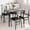 Style 3, variant on Dining Table with Chairs,Kitchen Table and Chairs for 4,Square Dinette Set,5 Piece Kitchen & Dining Room Sets for Small Space,Apartment (Black,Table with 4 Upholstered Chairs)