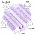 thumbnail image 3 of DOVACKA Plus Size Thigh High Socks for Women, Extra Long Knit Cotton Striped Over Knee Leg Warmers, Breathable Stretchy, Great for Halloween Costume & Cool Weather, 3 of 6