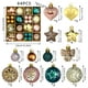 thumbnail image 2 of Bola Decorativa Juego de 64 adornos navideños para árbol con lazos, ciervos y corazones para decoración navideña. JASKFLY, 2 of 8