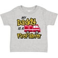 thumbnail image 3 of Inktastic My Daddy is a Firefighter with Fire Truck Boys or Girls Toddler T-Shirt, 3 of 5