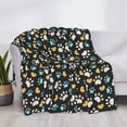 thumbnail image 4 of Throw Blanket for Couch Sofa and Bed, Paw Animal Soft Plush Throw Blanket, Fuzzy Cuteness Comfy Warm Washable Flannel Blanket Throws for All Season, 4 of 8