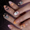thumbnail image 2 of Halloween Almond Shaped Glues on Nails with Bat Designs on Nails Full Covers Artificial Nails, 2 of 8