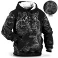 thumbnail image 3 of Nueva sudadera con capucha con estampado 3D de lobo y textura para hombre, de manga larga, informal, holgada, de gran tamaño, para exteriores, Y2k, 3 of 5