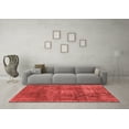 thumbnail image 3 of Ahgly Company Indoor Square Oriental Red Industrial Area Rugs, 3' Square, 3 of 4