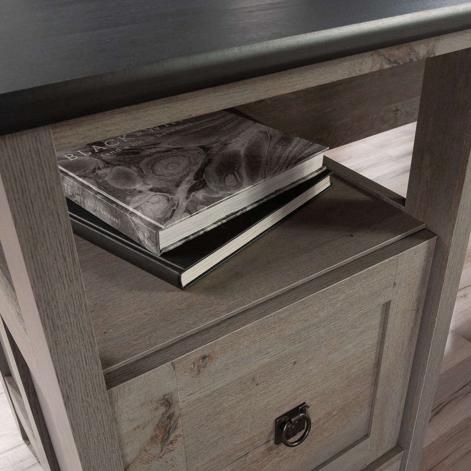 Sauder August Hill Bureau en L en Finition Mystic Oak