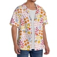 thumbnail image 4 of Wukai Colorful Floral Men's Casual Short-Sleeve Button Down Shirt - Lightweight Summer Dress Shirt for Daily Wear-Large, 4 of 7