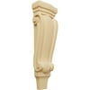 Ekena Millwork 5 1/8"W x 2 3/8"D x 15 1/2"H Medium Traditional Pilaster Wood Corbel, Alder